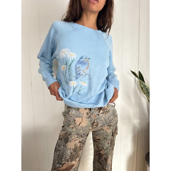 Vintage Hand Painted Crew Neck Size Large - Picture 1 of 3